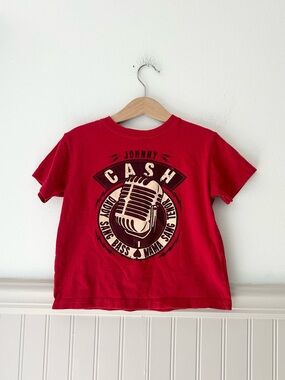 Johnny Cash Kids 4T Red Short-Sleeve Graphic Tee Shirt